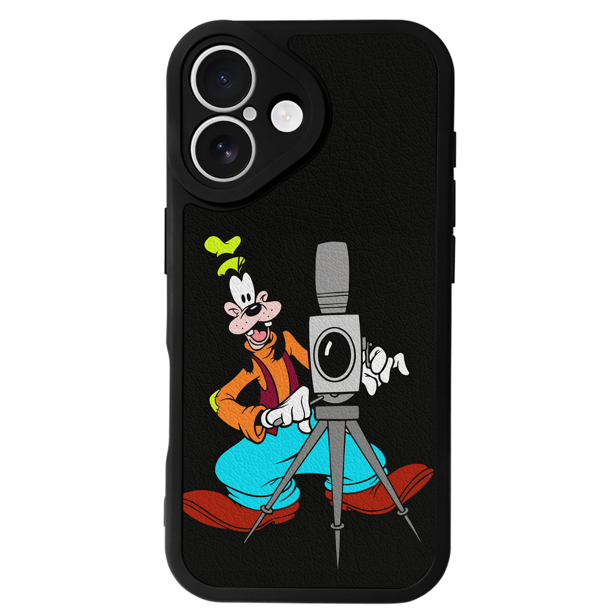 （画像用） ミッキーマウス Mickey Mouse 【iPhone 16シリーズ対応】シリコンスマホケース（レザー調） 材質：シリコン